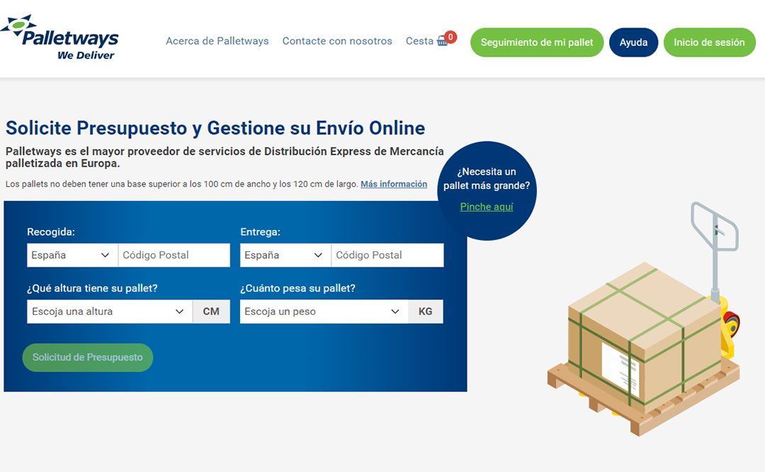 Palletways Iberia lança plataforma para gerir envios online