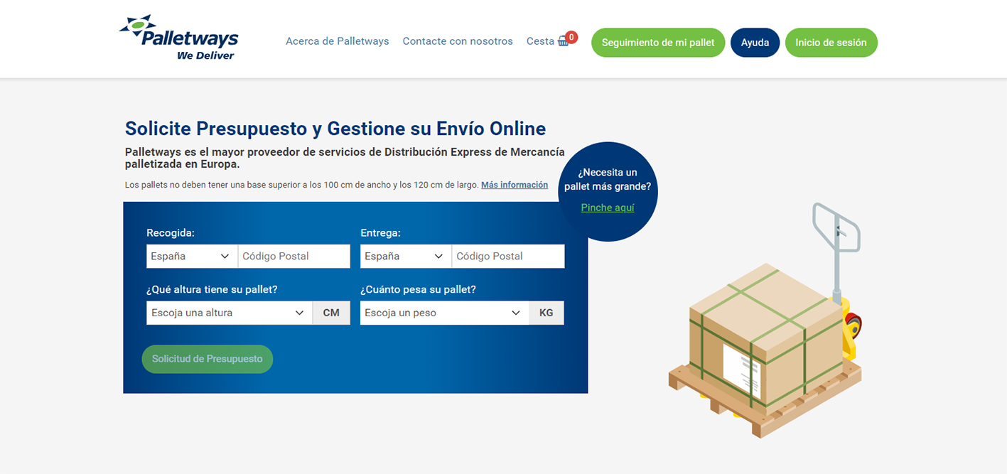 Palletways Iberia lança plataforma para gerir envios online