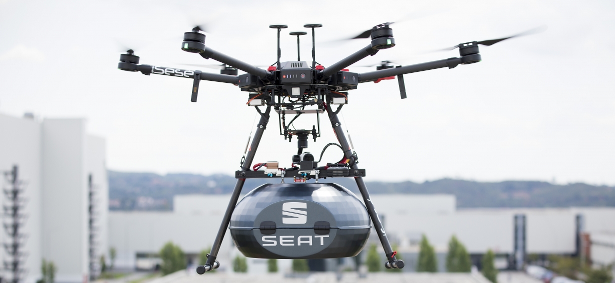 Sesé envia componentes à Seat através de drones
