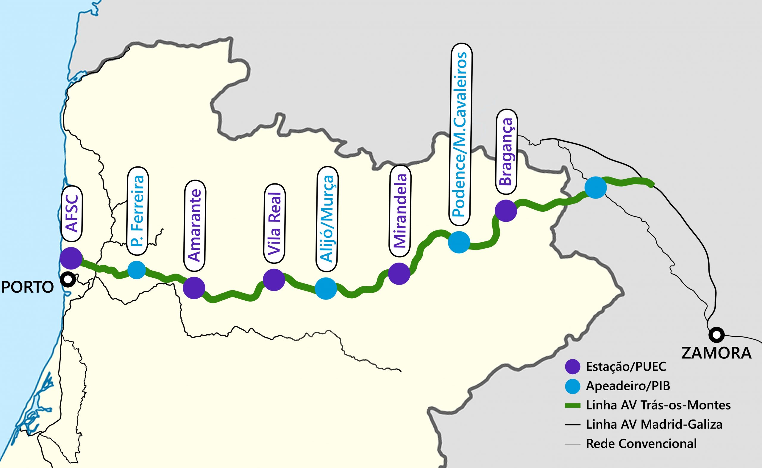 Mapas de rede da MEDWAY para transporte de mercadorias