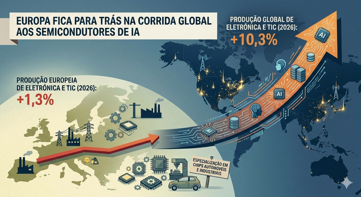 Europa perde ritmo na corrida aos semicondutores e à eletrónica