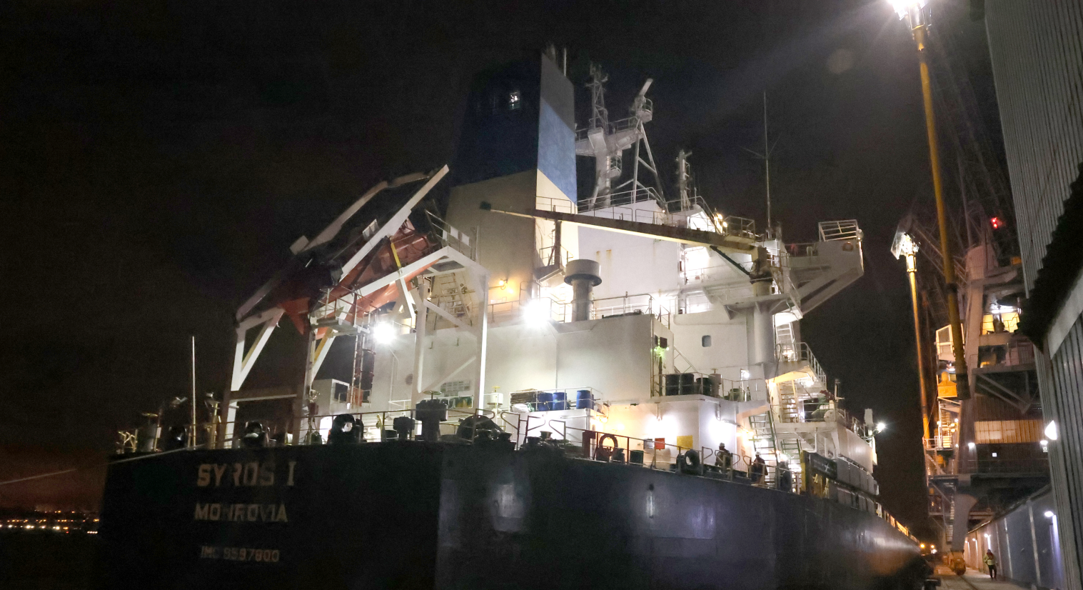 SYROS I descarrega quase 75 mil toneladas de milho na Trafaria e reforça papel estratégico do terminal