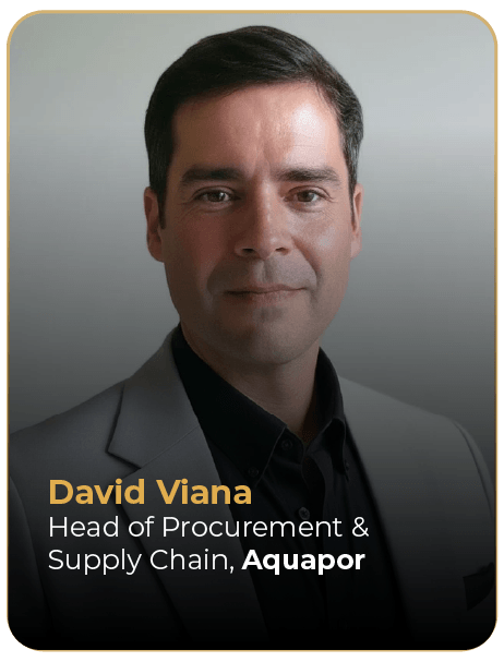 David Viana, Head of Procurement & Supply Chain - Aquapor, orador na SCM Conference 2026