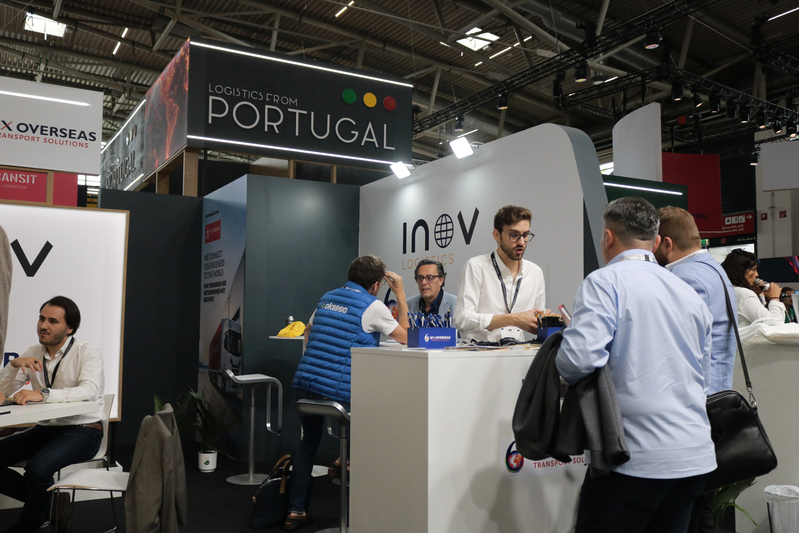 Vista geral do stand coletivo Logistics from Portugal na feira de Munique