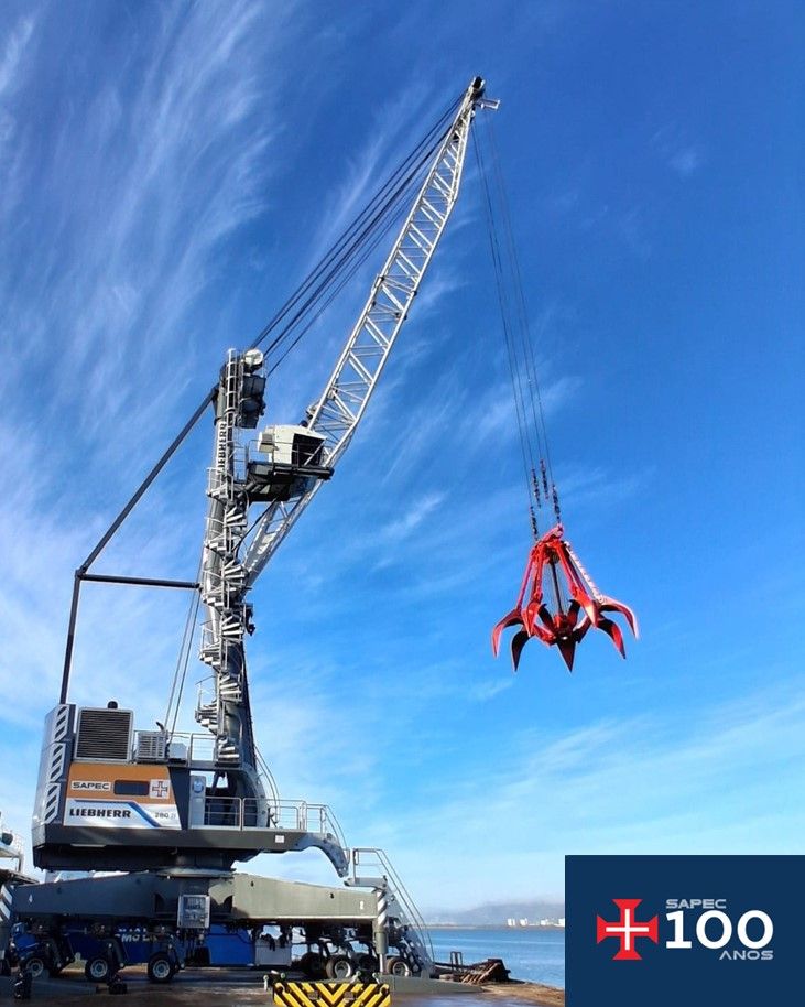 Plataforma logística do parque industrial Sapec Bay recebe nova grua portuária